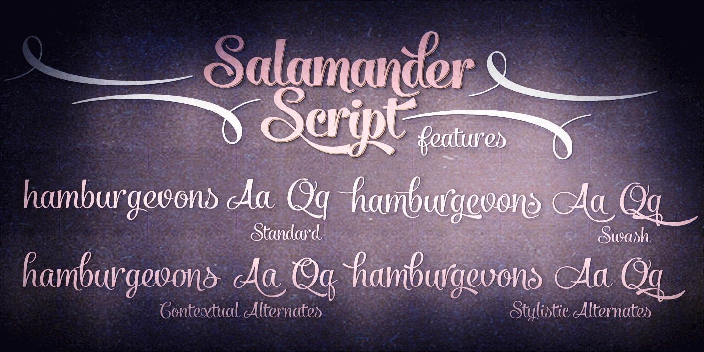 Пример шрифта Salamander Script